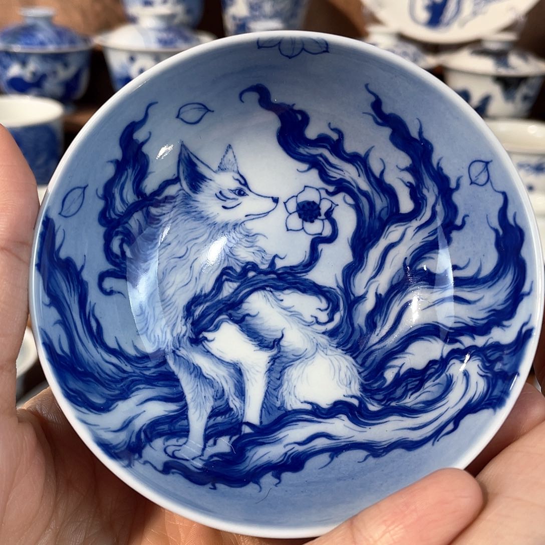 拾藝致物狐狸普洱杯