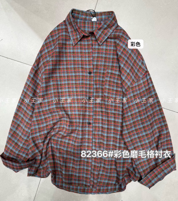 XW#82366#格子衬衣 X