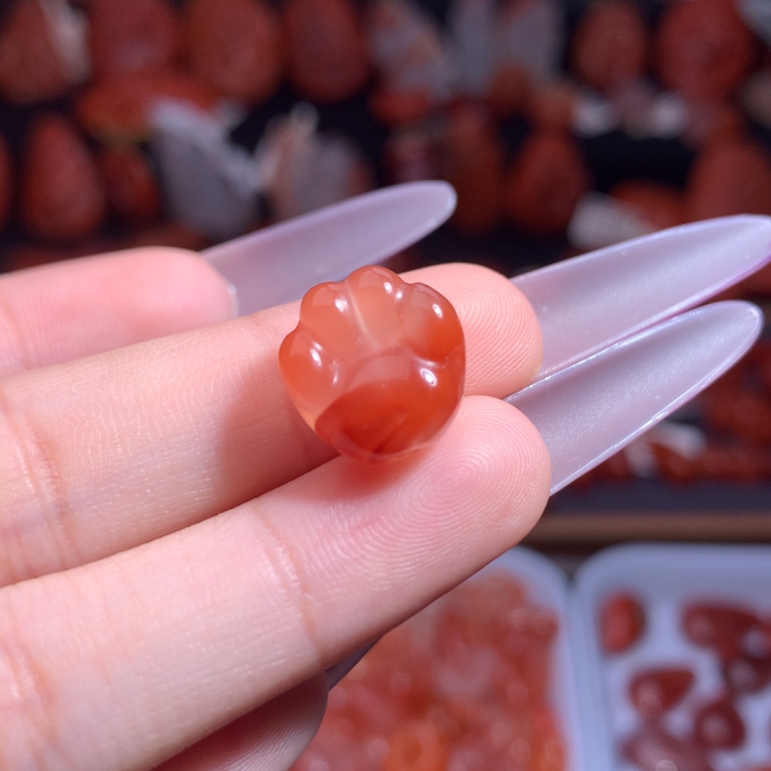 南红玛瑙未镶嵌珠宝半成品猫爪