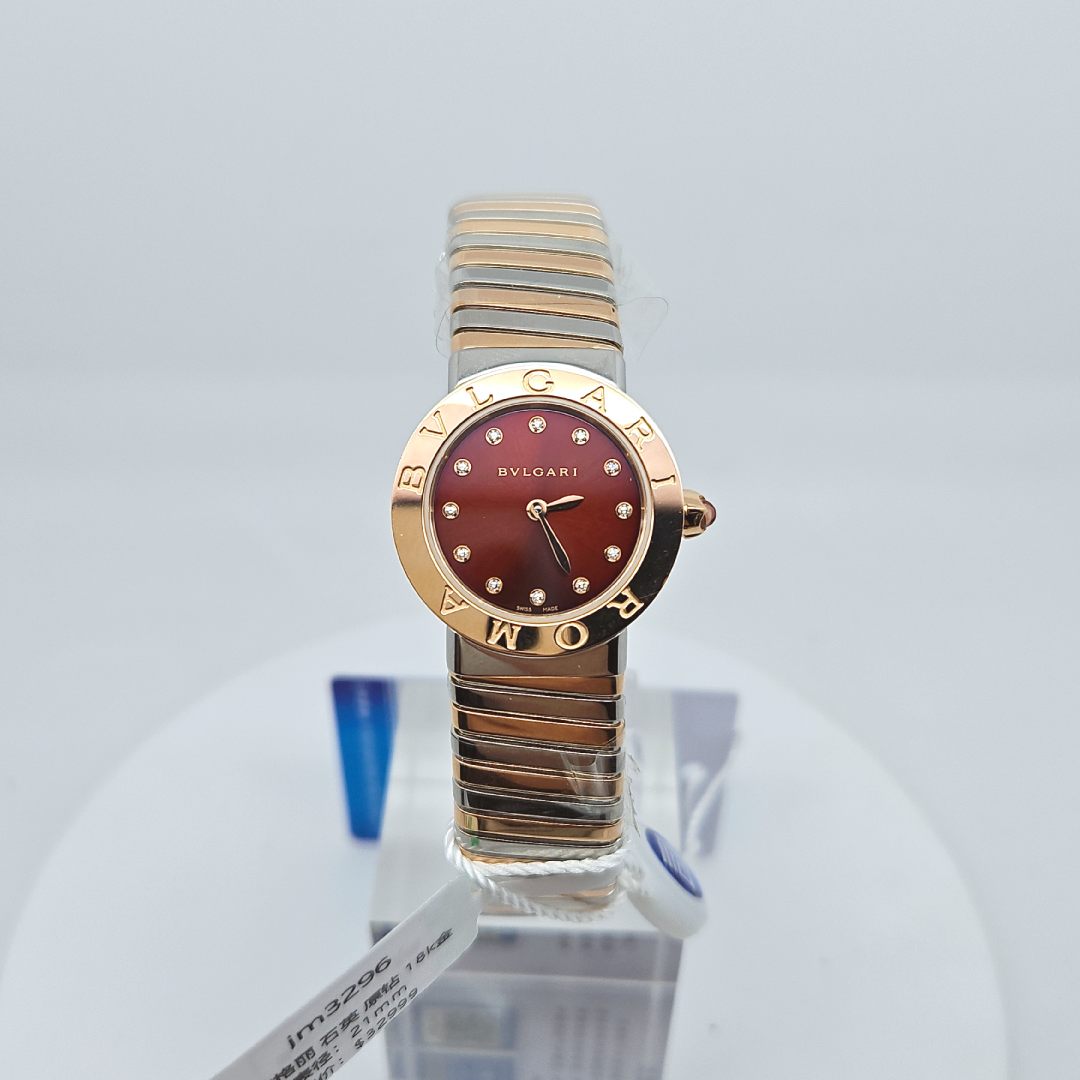 99新 BVLGARI/宝格丽 石英腕表 原钻21mm18k金/jm3296