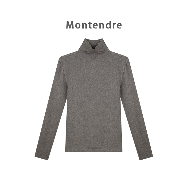 【一定要】MonTendre 秋季新款 重工绵羊毛混纺打底衫百搭舒适保暖G