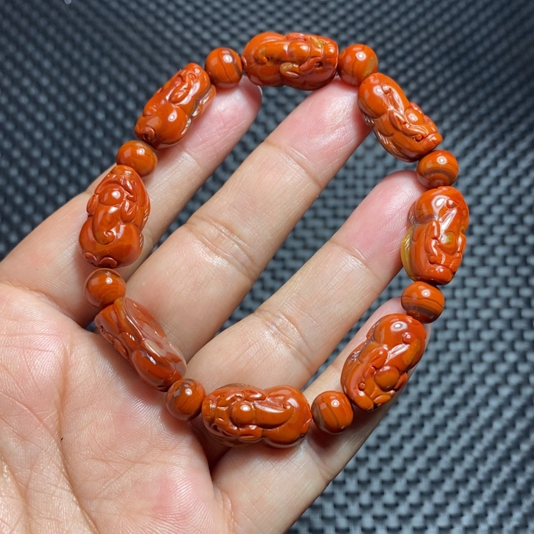 玛瑙/玉髓战国红未镶嵌