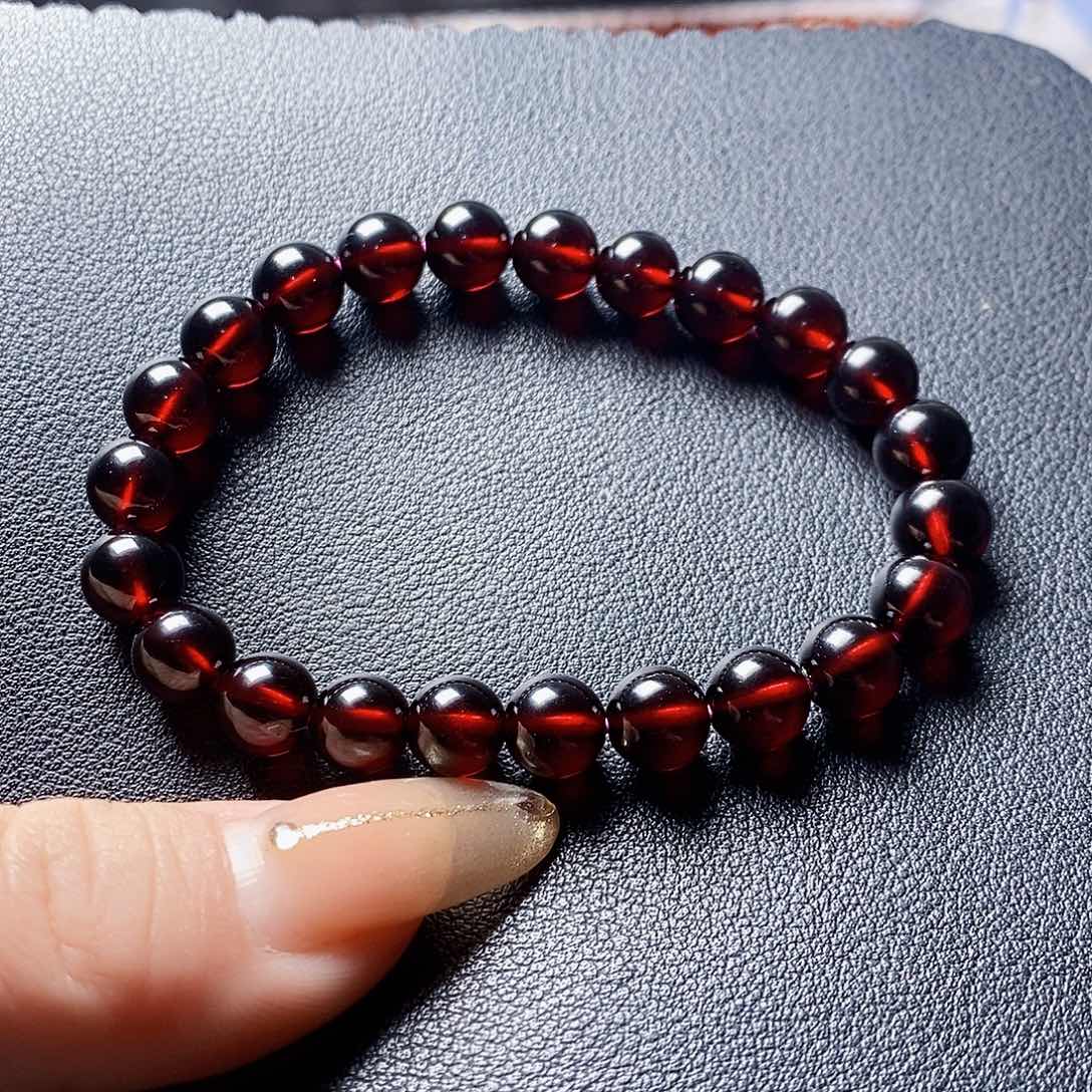 石榴石手链未镶嵌熊****猫8.0单圈毕业级