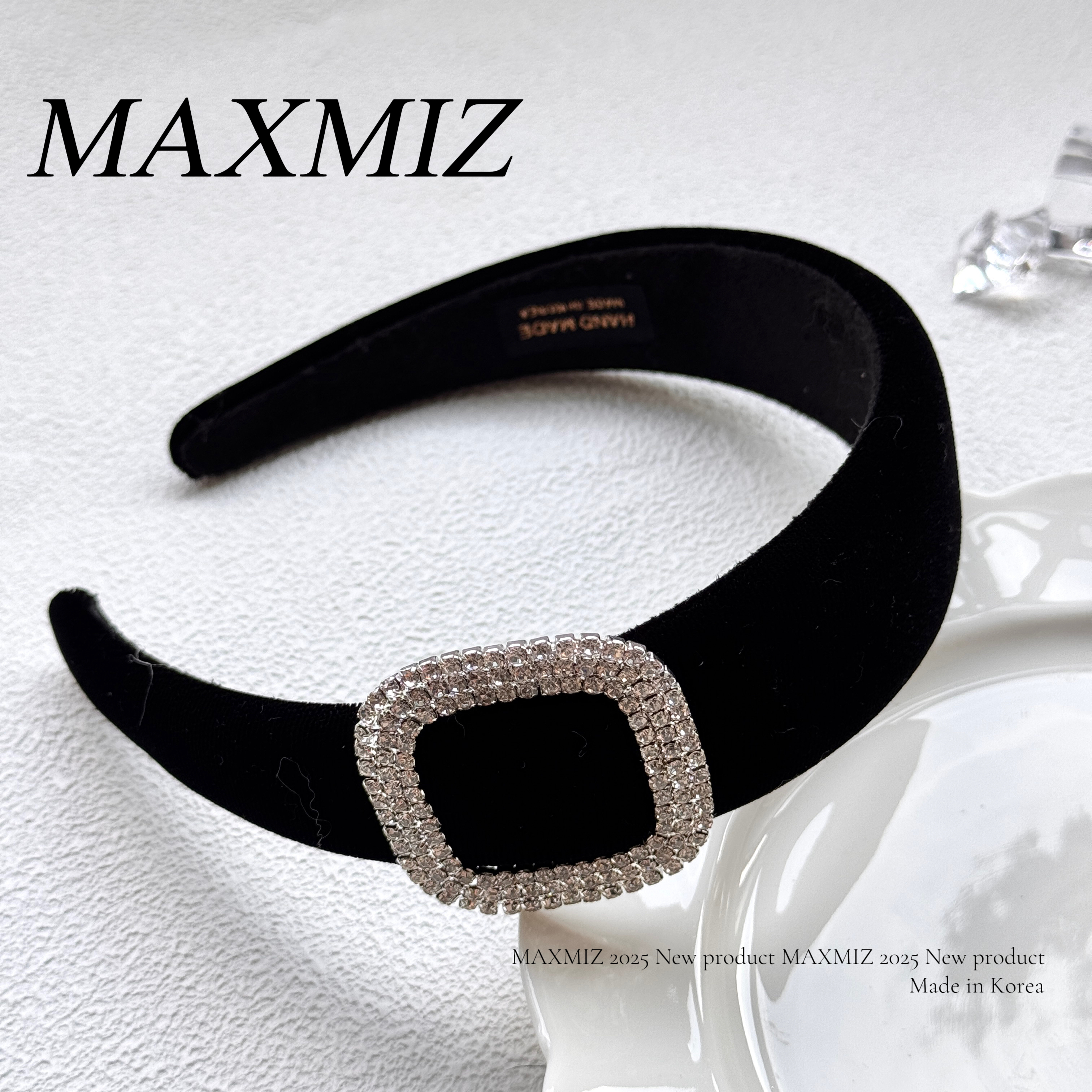 东大门 韩国新款经典百搭小香风方钻发箍精致简约 3093