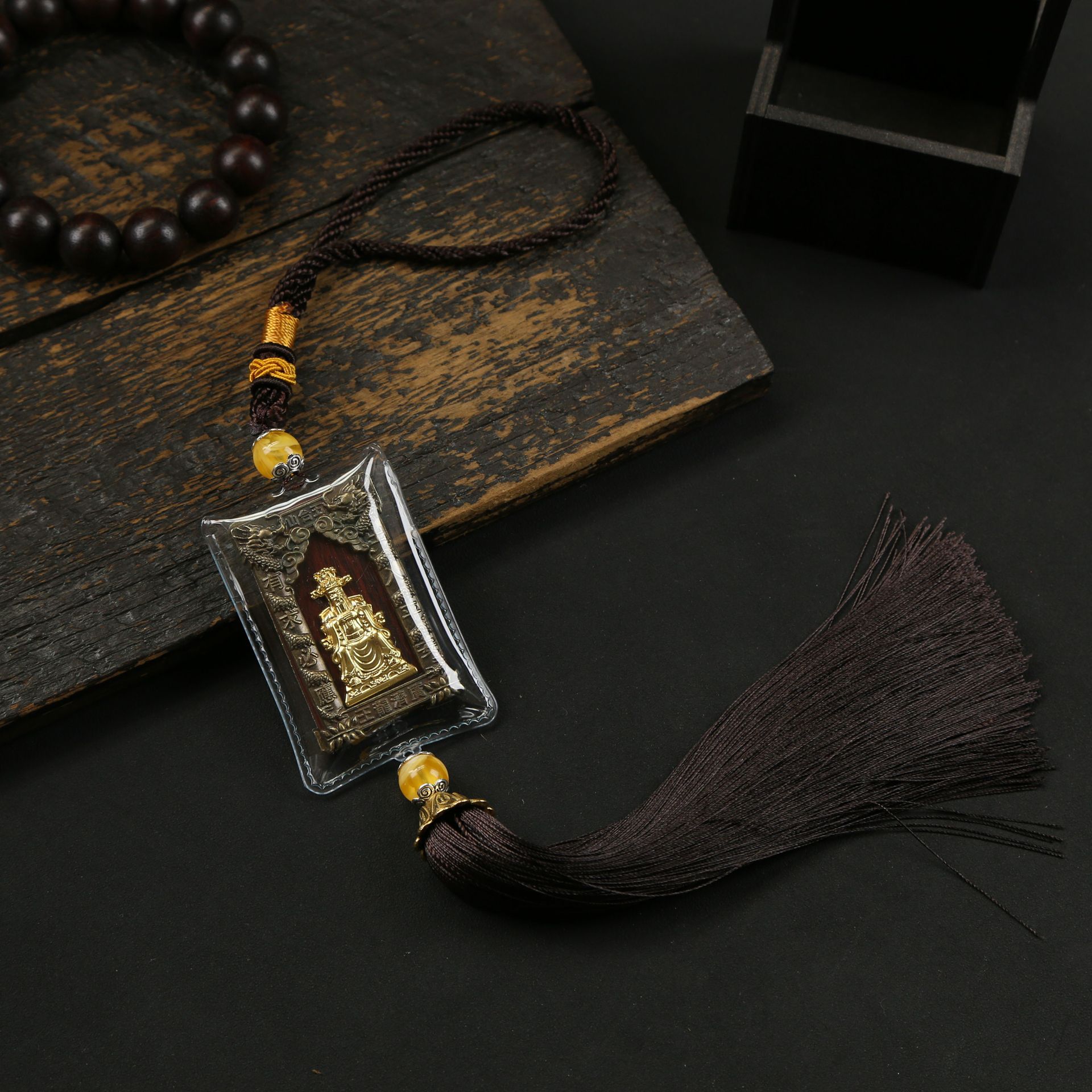 【师傅推荐】来自五台山的祝福五爷财神挂件祈福安康财神牌出入平安