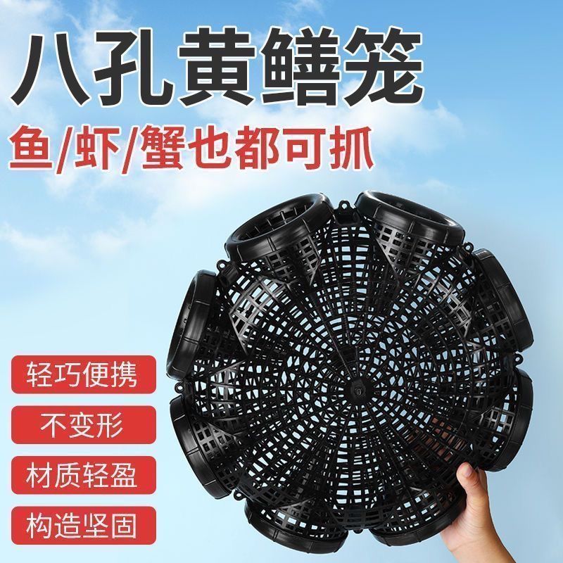 八孔黄鳝笼鳝鱼笼加厚塑料捕鳝神器鱼笼虾笼倒须笼泥鳅黄鳝笼