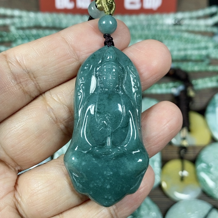 【闪购商品】翡翠颈饰未镶嵌玉吊坠翡翠玉素衣观音