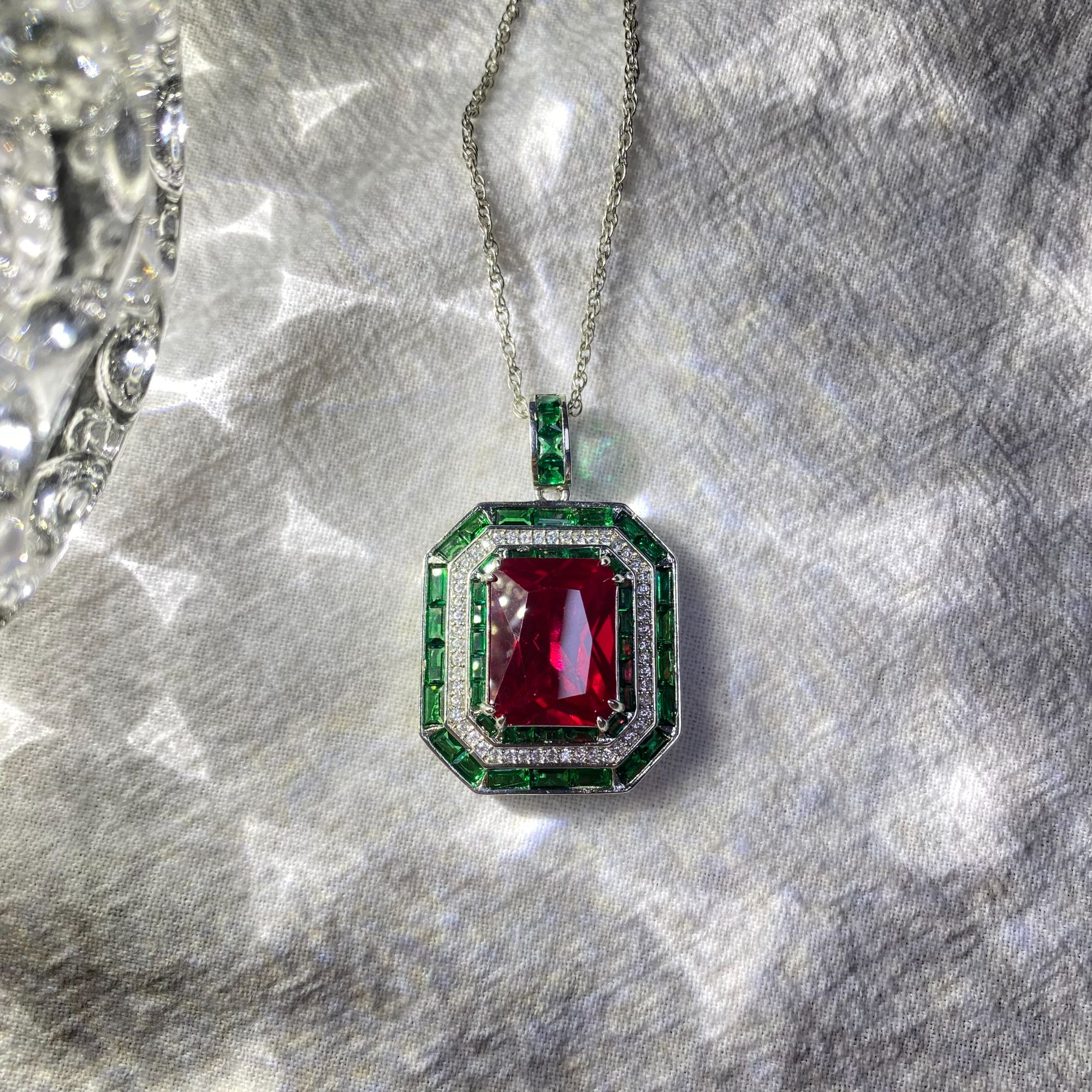 耳饰 【尚美高端】烈焰之心红色吊坠 ZSS 5255