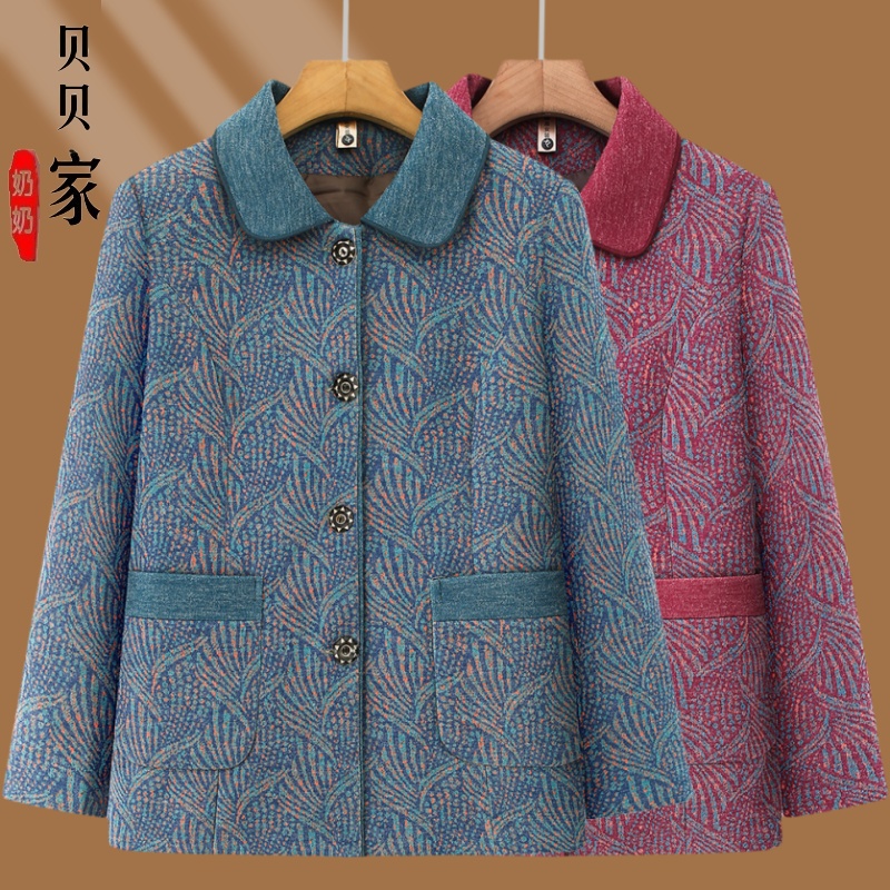 中老年人秋装妈妈新款上衣外套奶奶春装中老年老太太春秋衣服秋款
