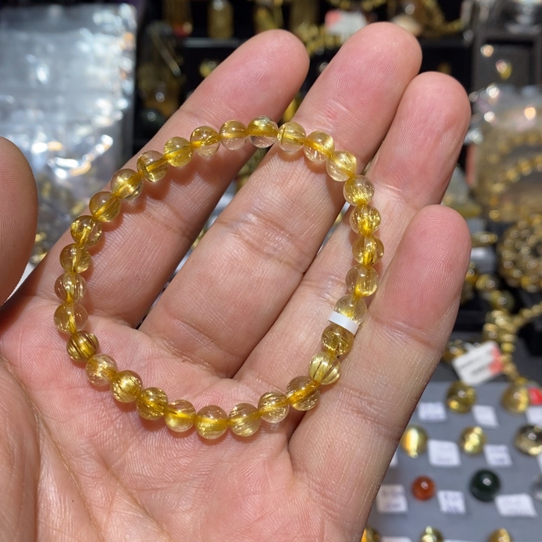 手链水晶未镶嵌天然金发晶钛晶顺发手链6