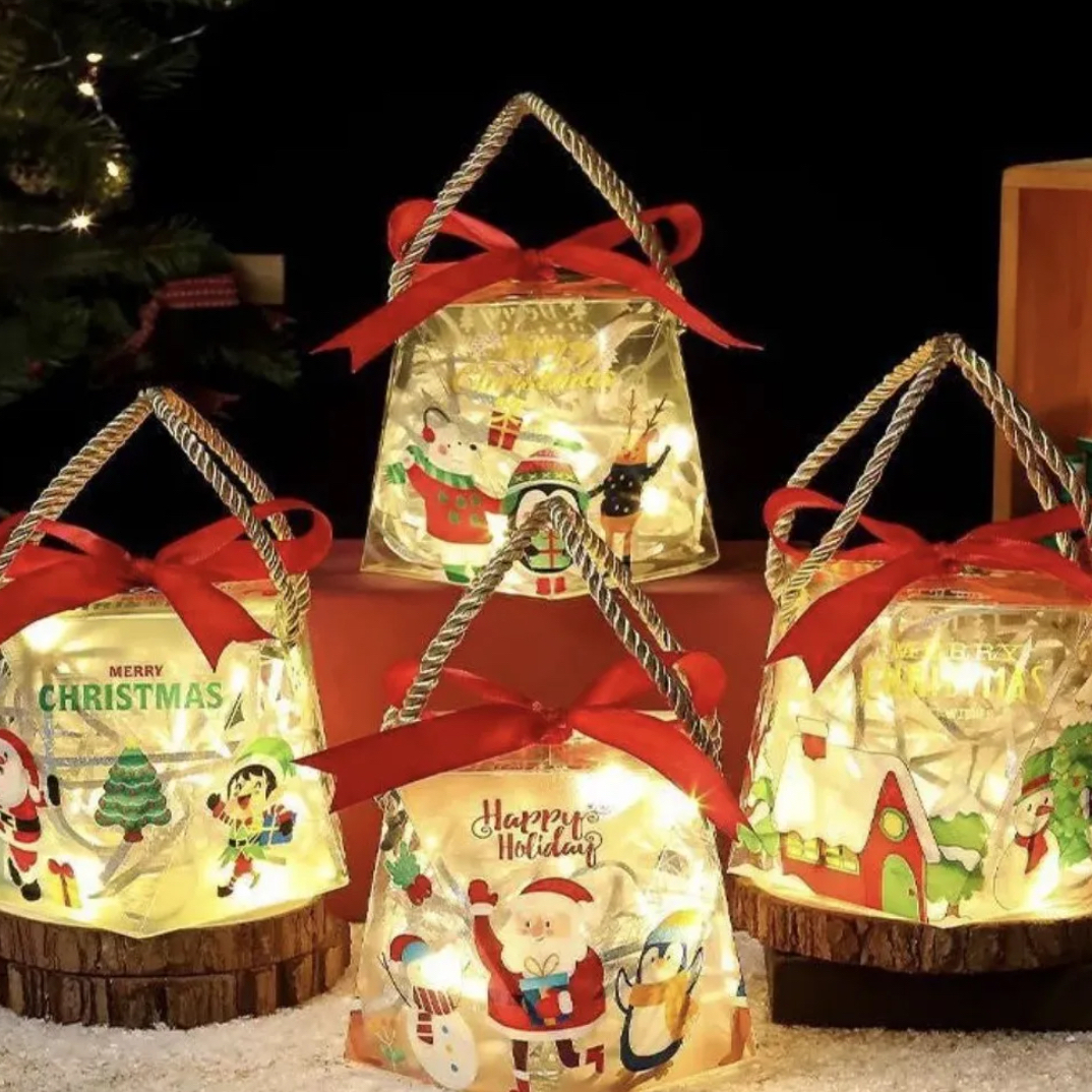 【平安果钻石袋】圣诞节钻石手提礼袋+苹果1个+装饰灯山东省