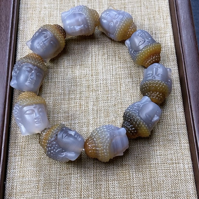 【闪购商品】玛瑙/玉髓手链未镶嵌自*心