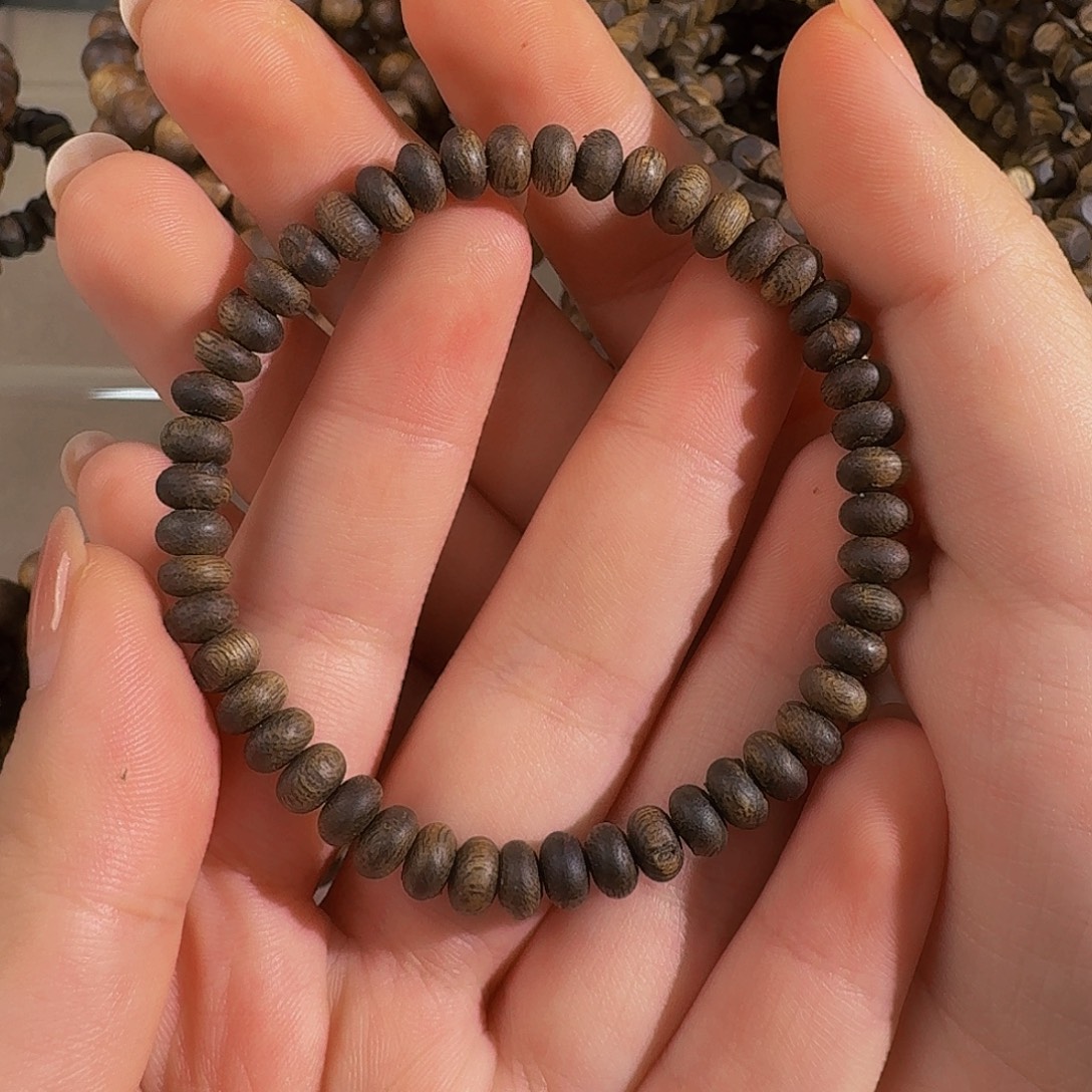 沉香手串奇楠沉香沉水虫漏单圈 多样性发其一