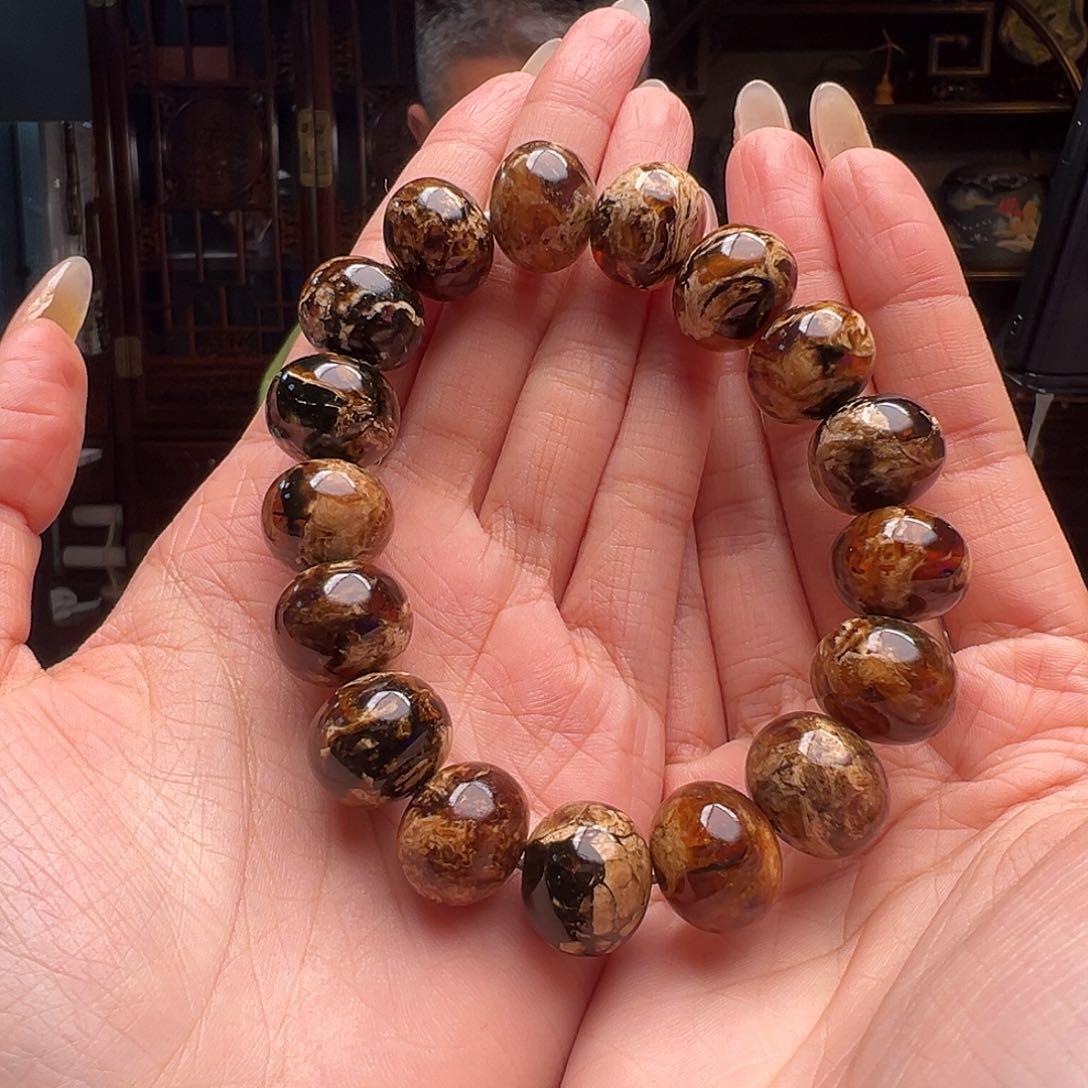 琥珀裸石未镶嵌错*抚顺琥珀10082。16mm