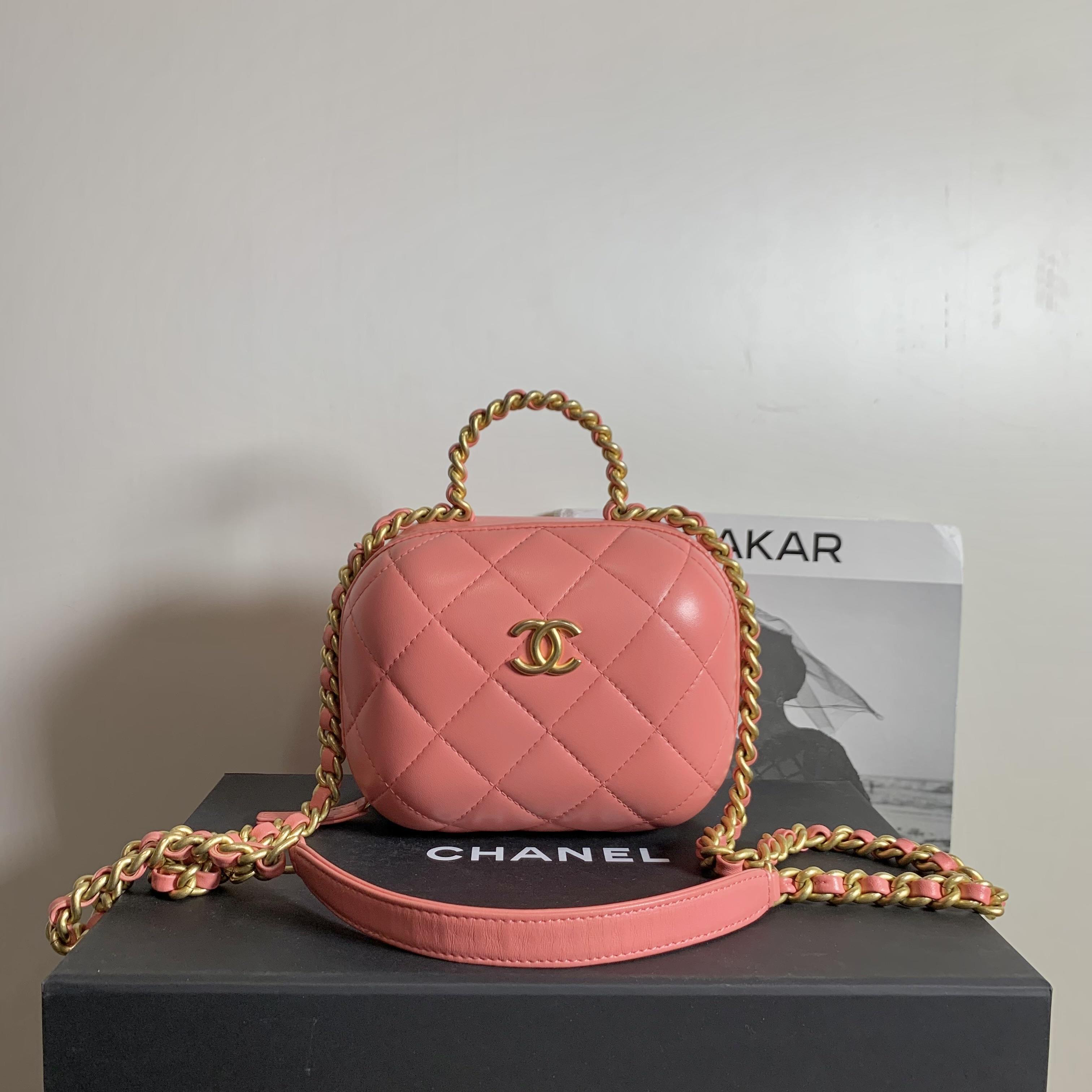 99新 Chanel/香奈儿 壹臻/若男专场22P 中号粉色胶囊包/46839000
