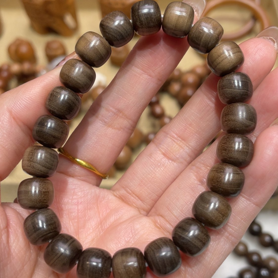【闪购商品】檀香木手串/手链S***n9×10阴沉横纹