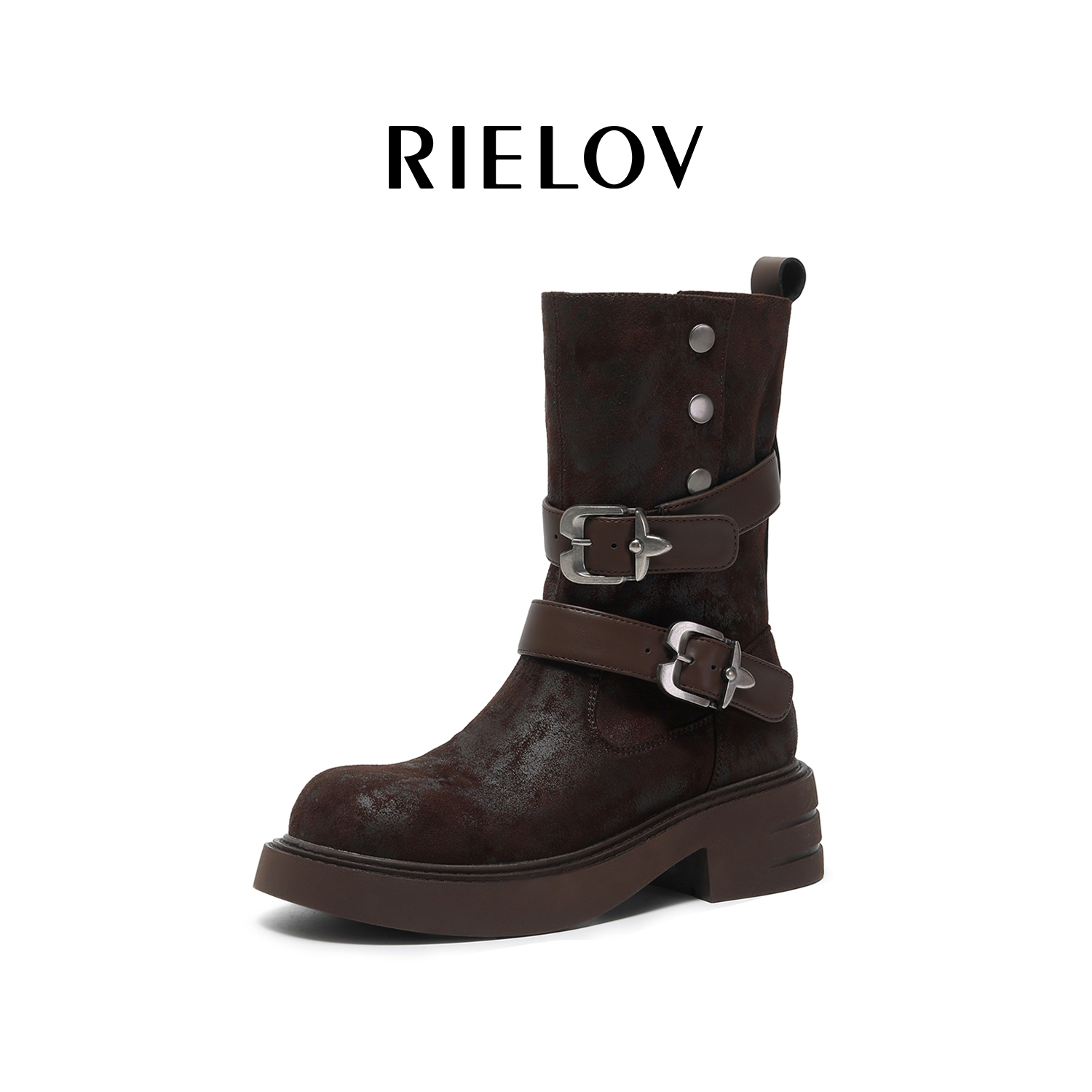 【秀儿●RIELOV●夜话】增高5cm时尚潮流百搭女士马丁靴7558