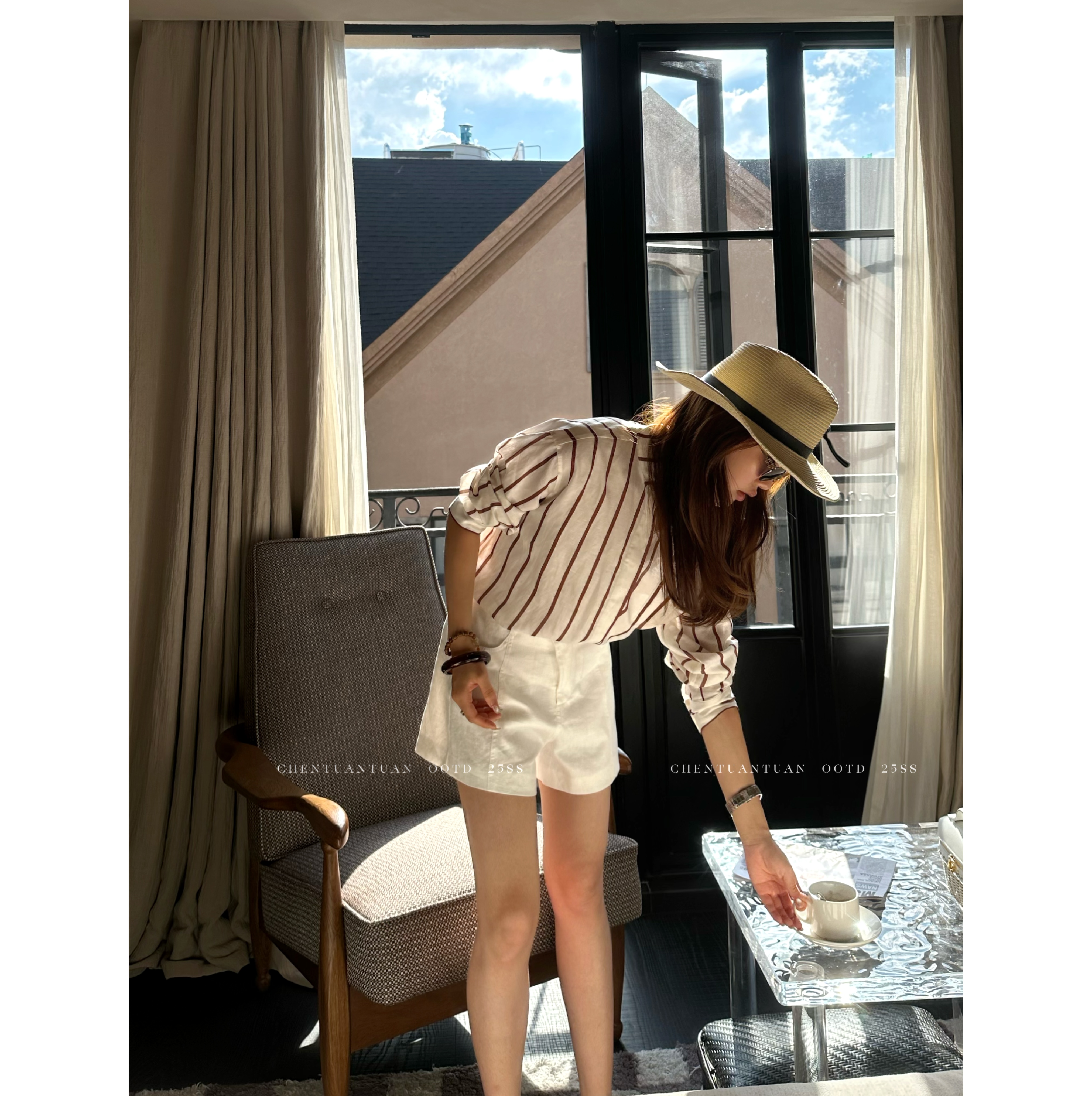 TUANTUAN 设计师款小众松弛老钱风百搭显瘦短裤8087