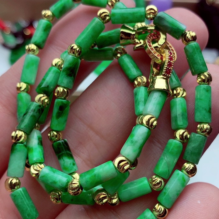 翡翠未镶嵌毛衣链