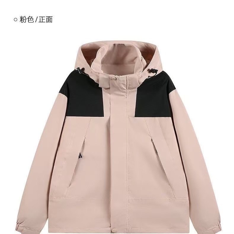 2025春防水情侣连帽登山夹克潮搭