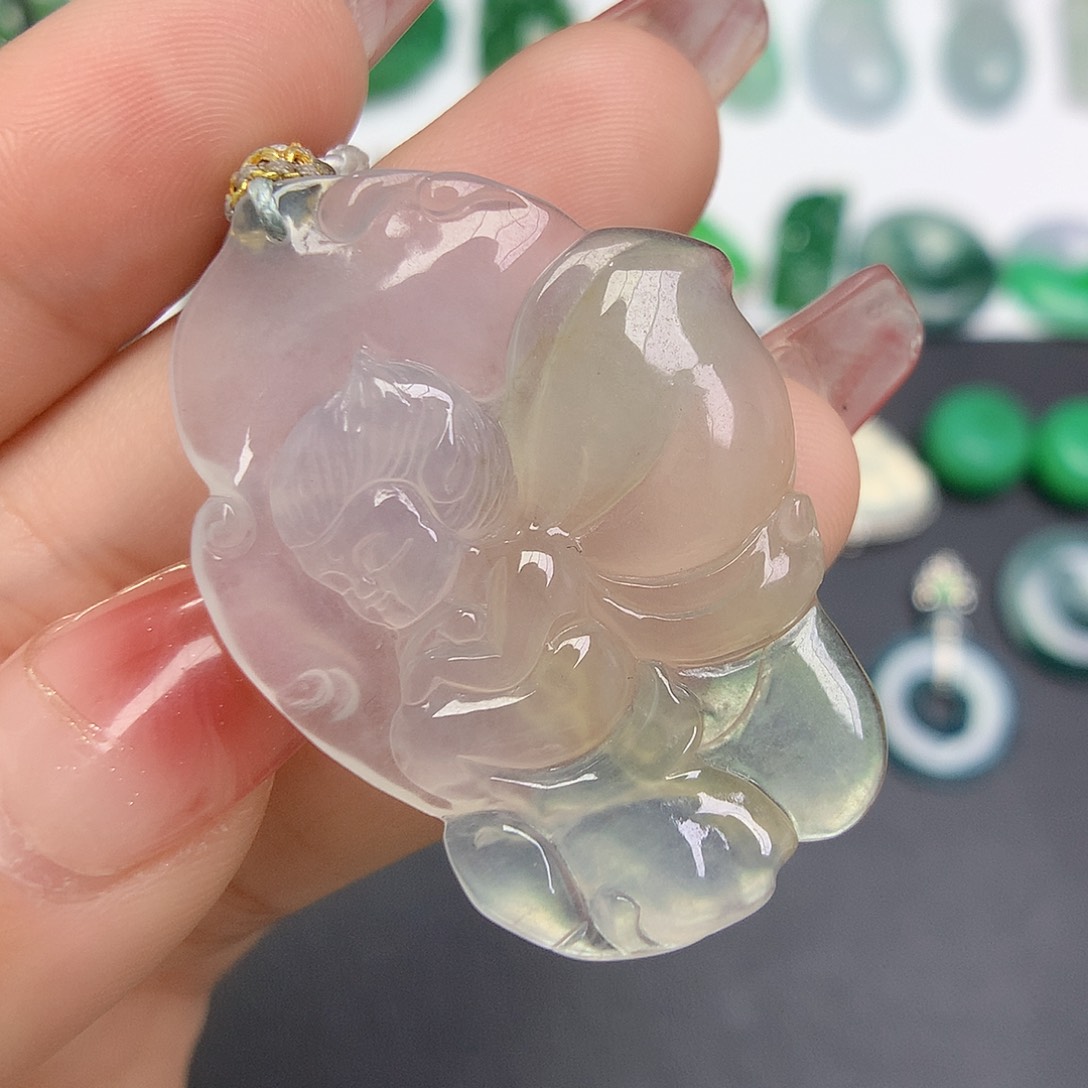 翡翠颈饰未镶嵌花仙子