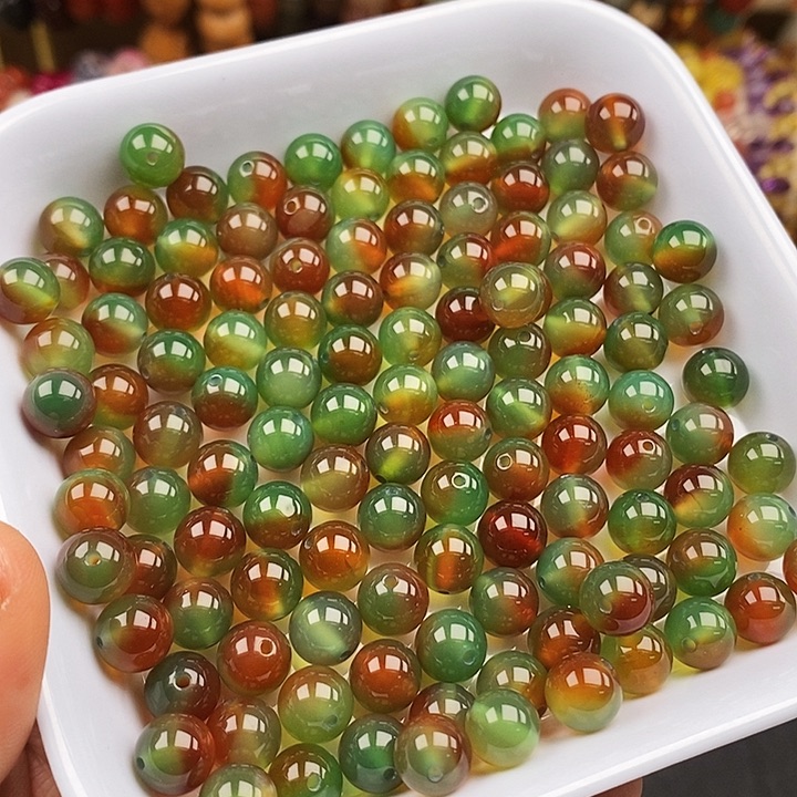 未镶嵌卡8孔雀玛瑙50个玛瑙/玉髓