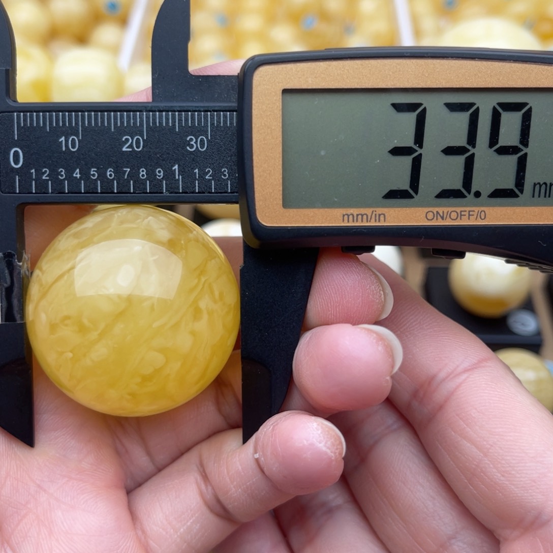 裸石琥珀未镶嵌蜜蜡圆珠微瑕鸽