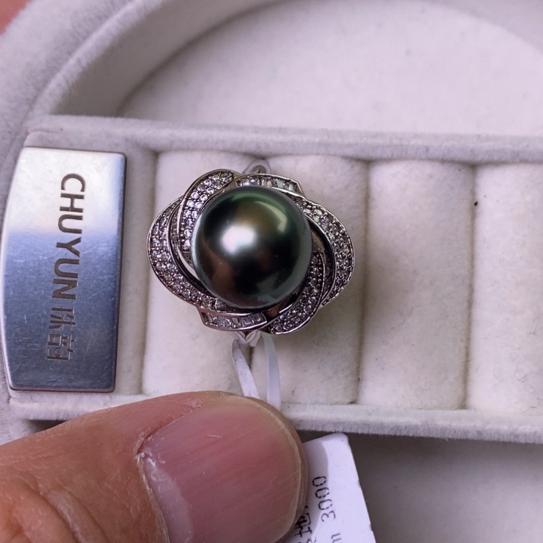 海水珍珠戒指银S925镶嵌