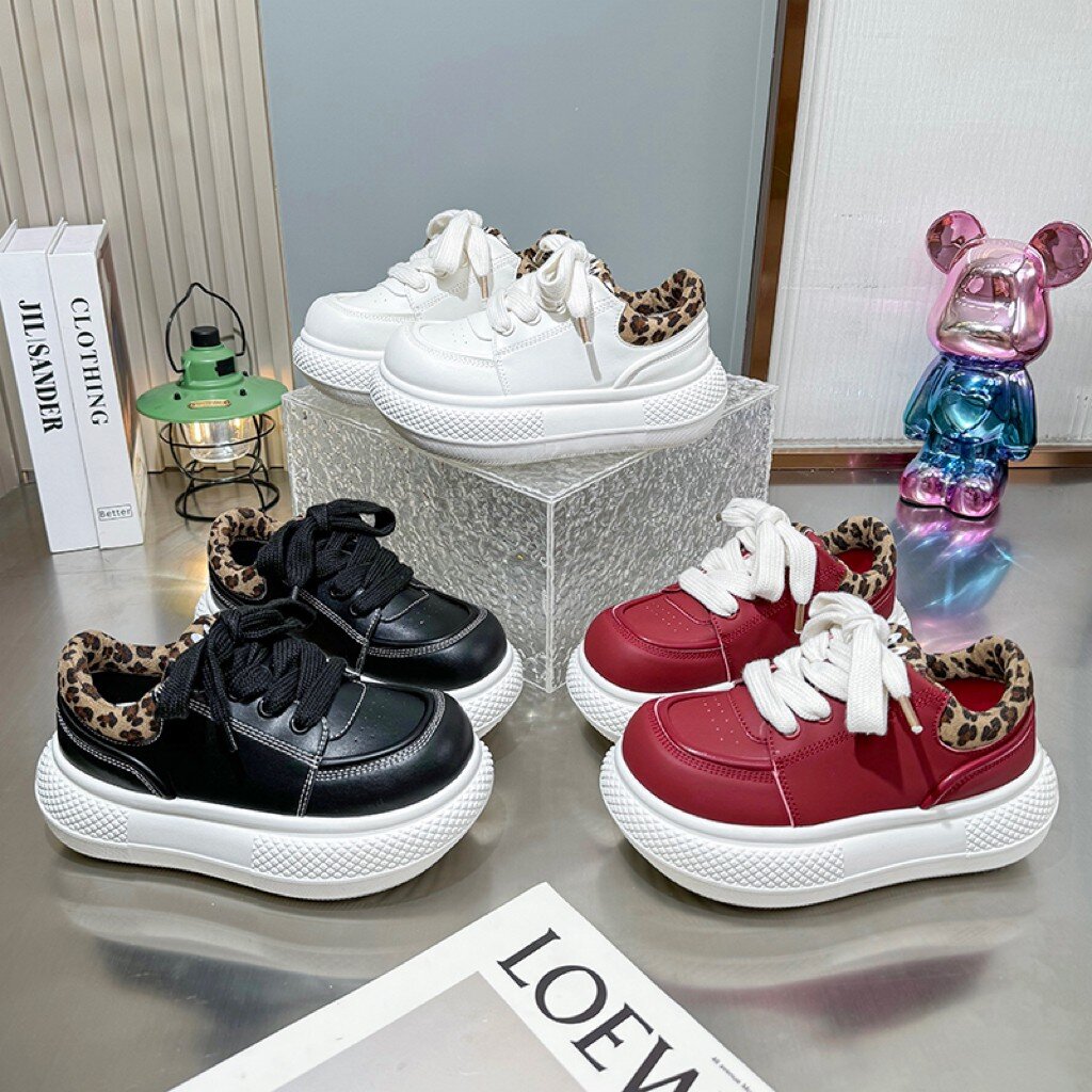 四季新款单棉舒适加绒百搭系带高品质丑萌休闲鞋