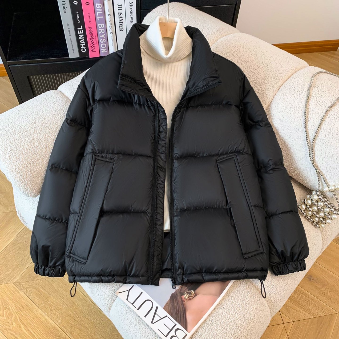 棉服立领厚款冬季小个子宽松韩版百搭休闲保暖
