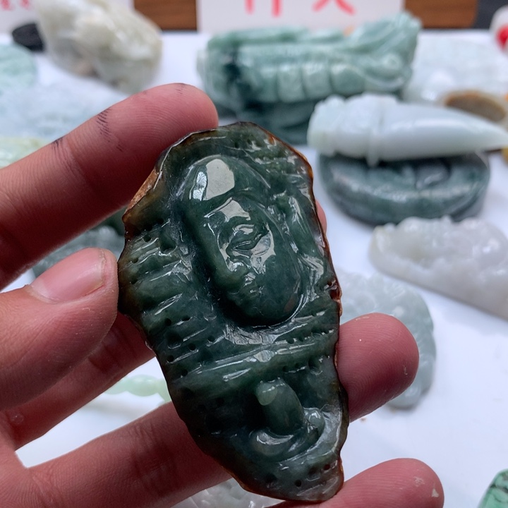 颈饰未镶嵌翡翠保真天然a货翡翠