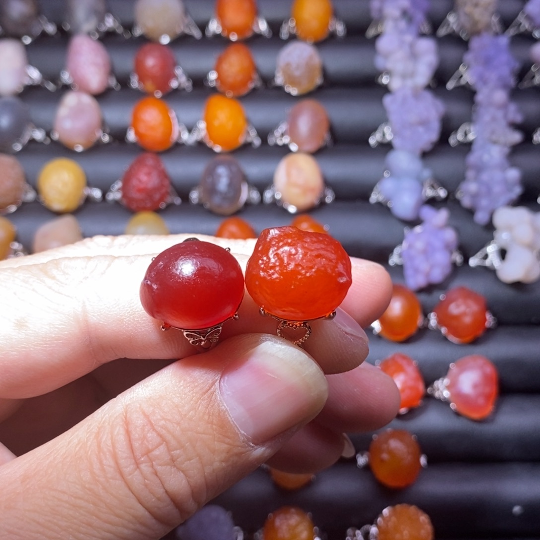 兰***阳玛瑙/玉髓合金戒指