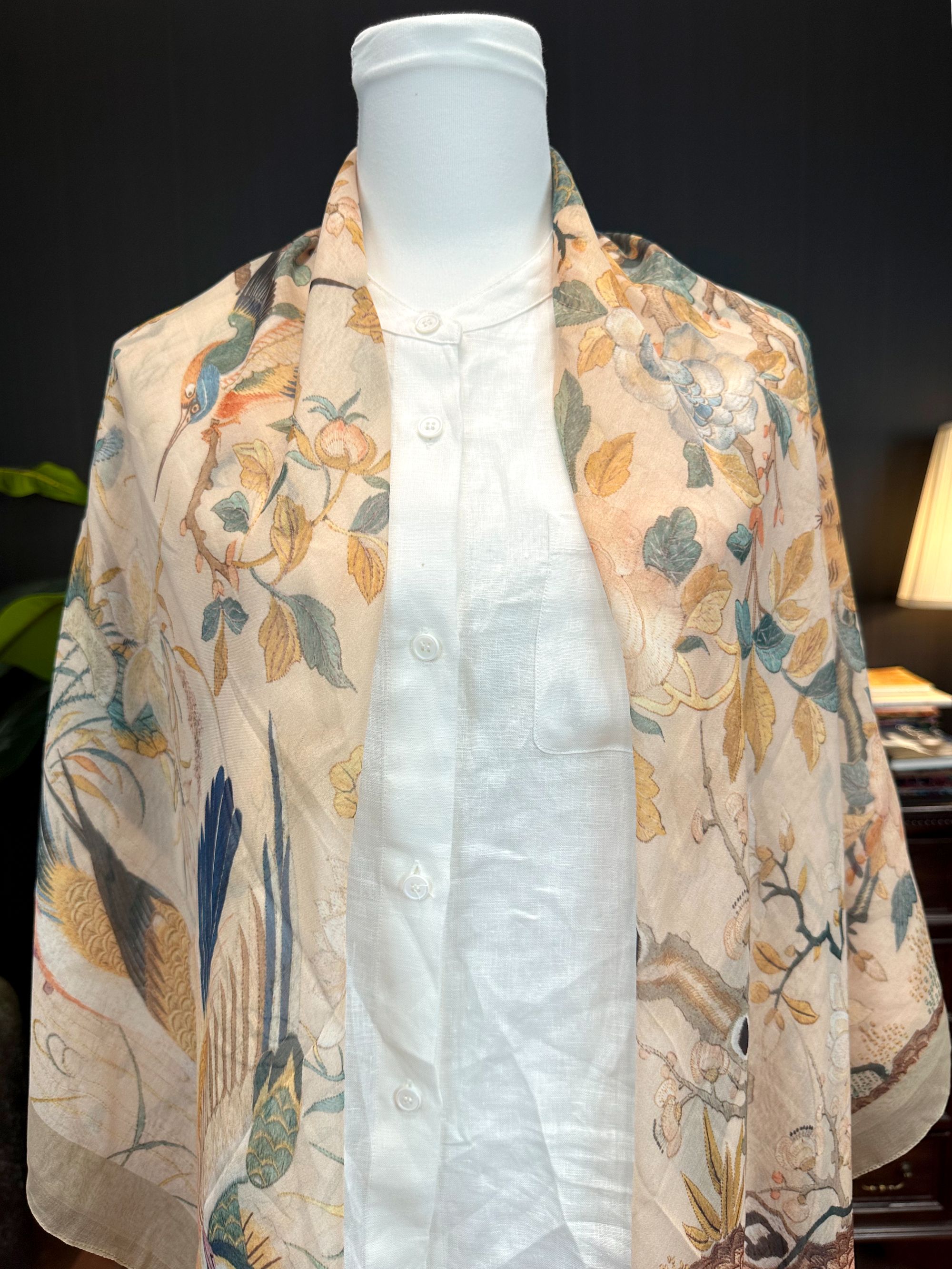 【鹏程万里】夏季防晒透气轻盈大方巾百搭薄款复古时尚气质