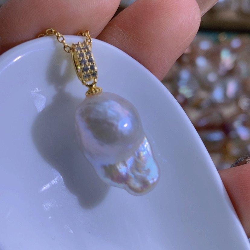 【闪购商品】淡水珍珠天然珍珠（微瑕）合金