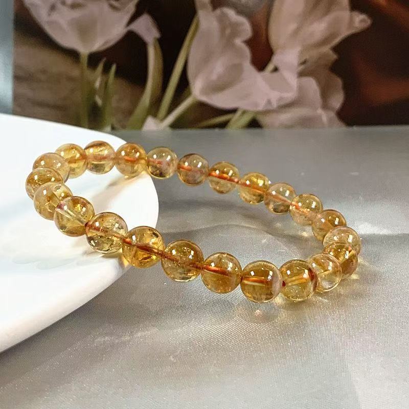 SJ-002天然黄水晶手串单圈手串