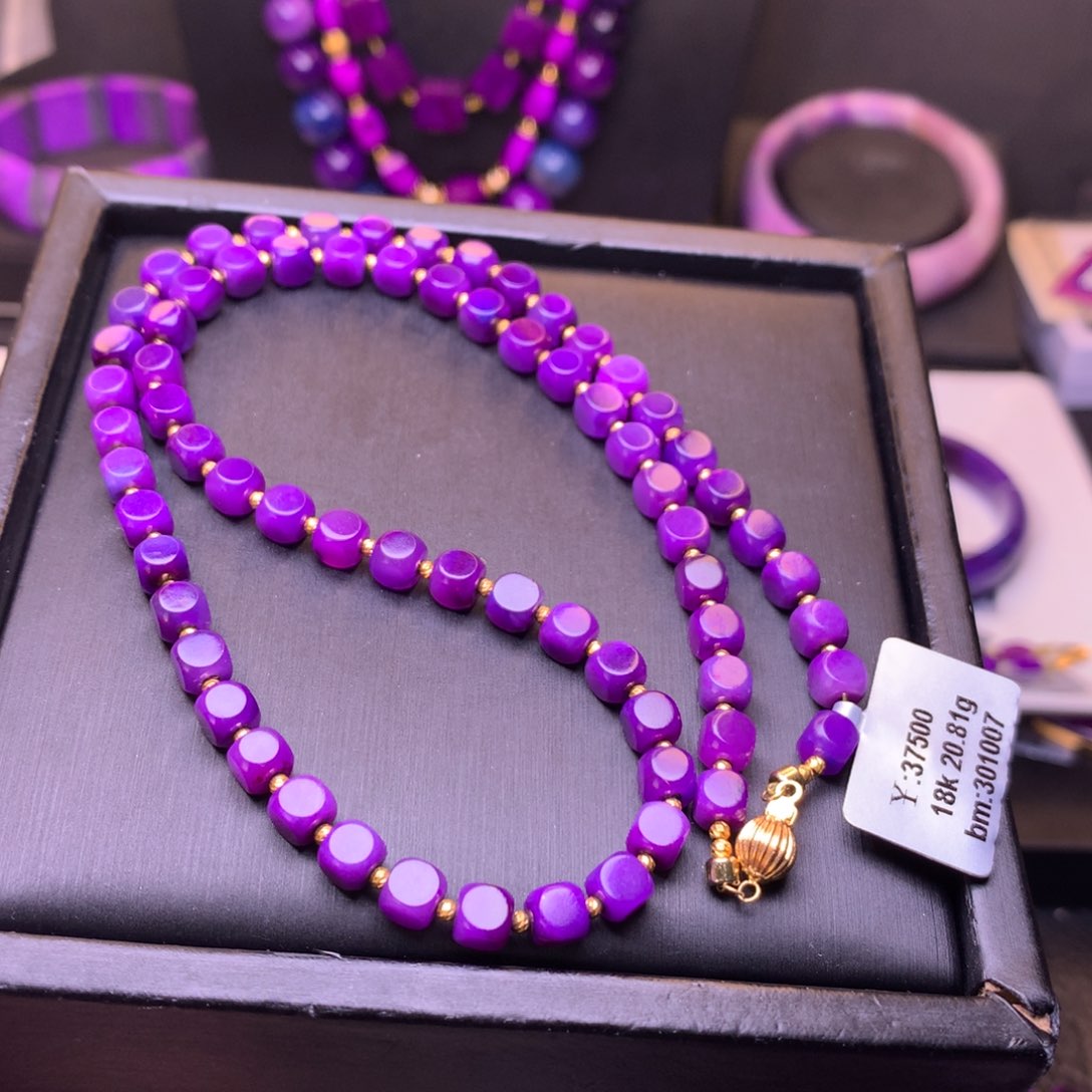 苏纪石（舒俱来）18K金镶嵌项链