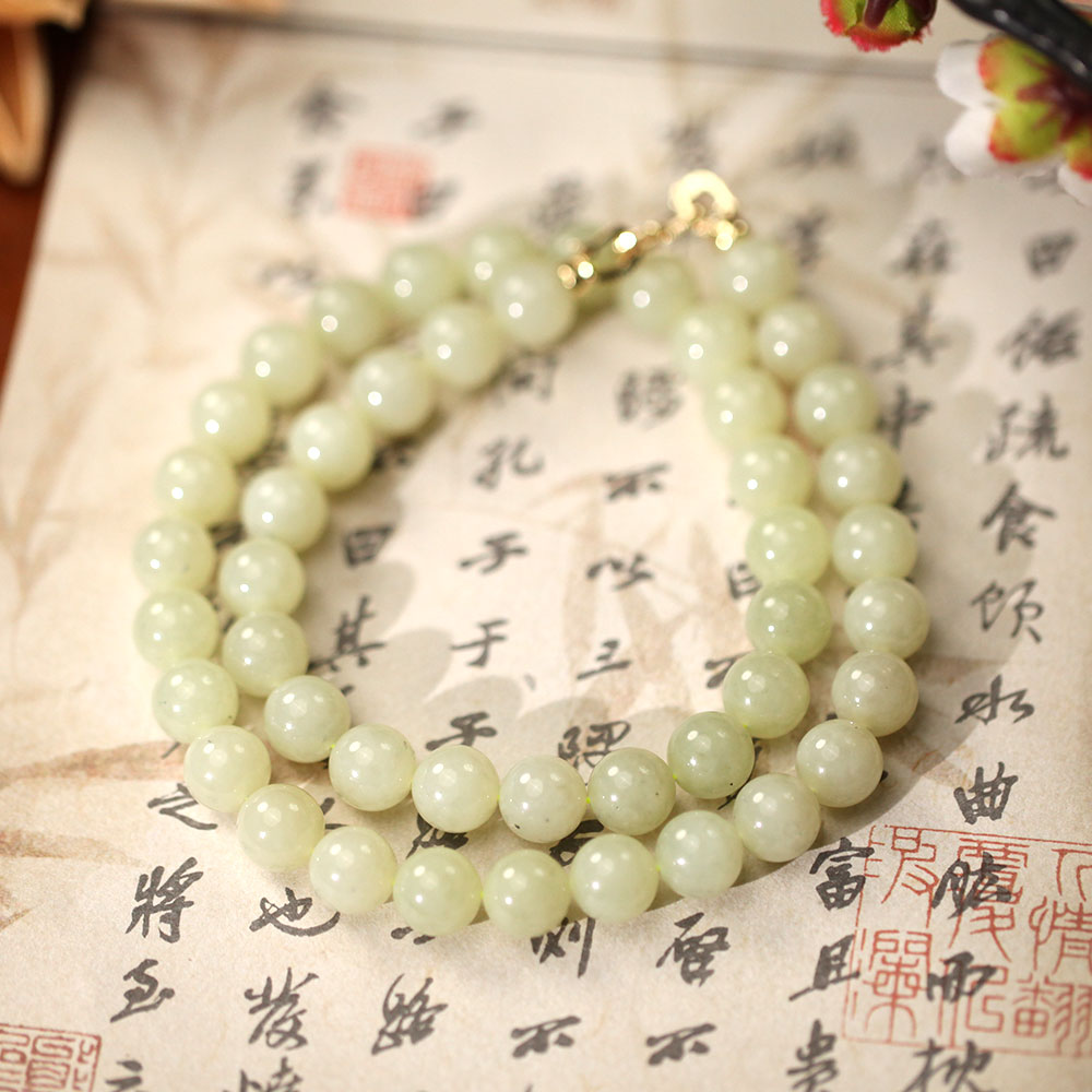 【DE QIAO】六周年 和田玉黄口女神链项链