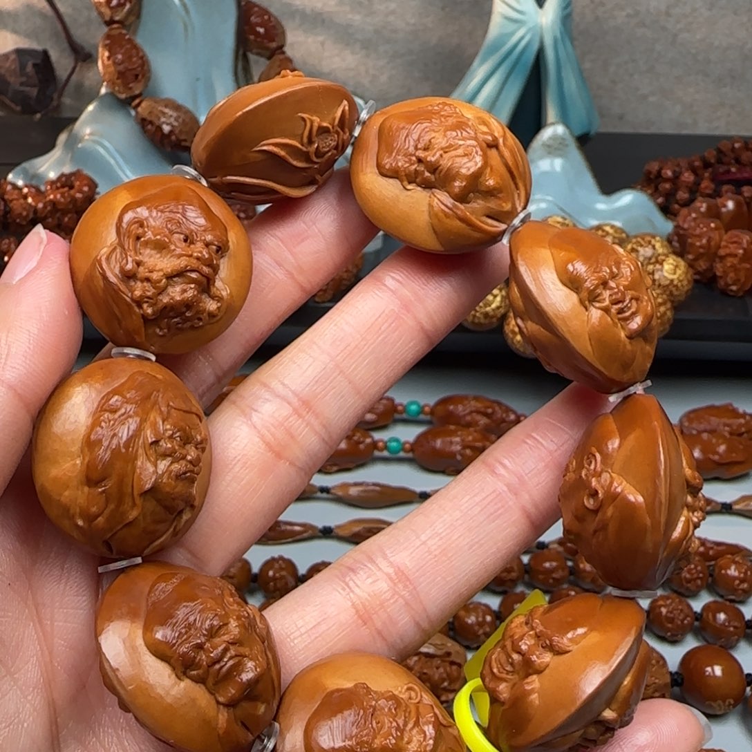 橄榄核手串/手链2.6四花核罗汉手串