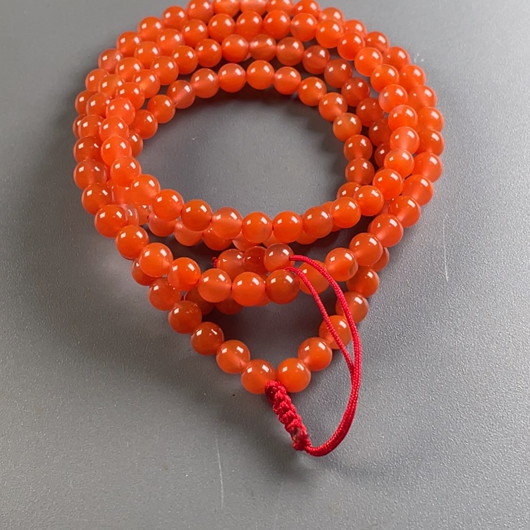 ****强南红玛瑙未镶嵌保山天然原矿杨柳5➕mm多圈手链