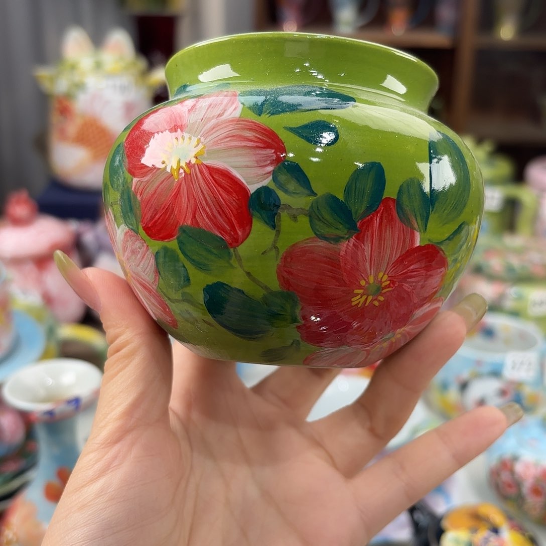 景德镇手绘高温釉下彩陶瓷茶具