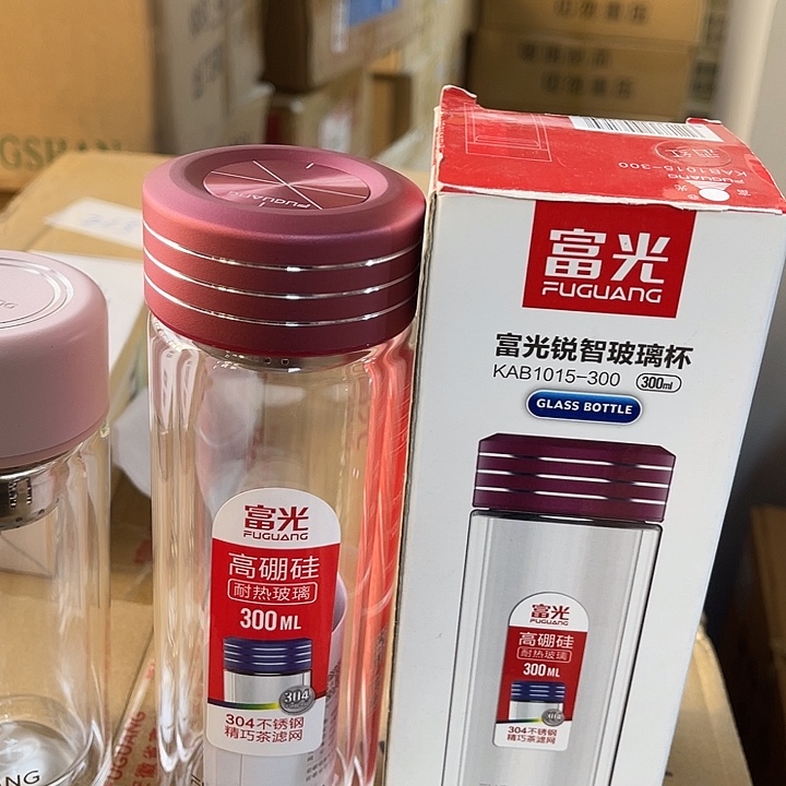 茶隔款玻璃富光玻璃杯