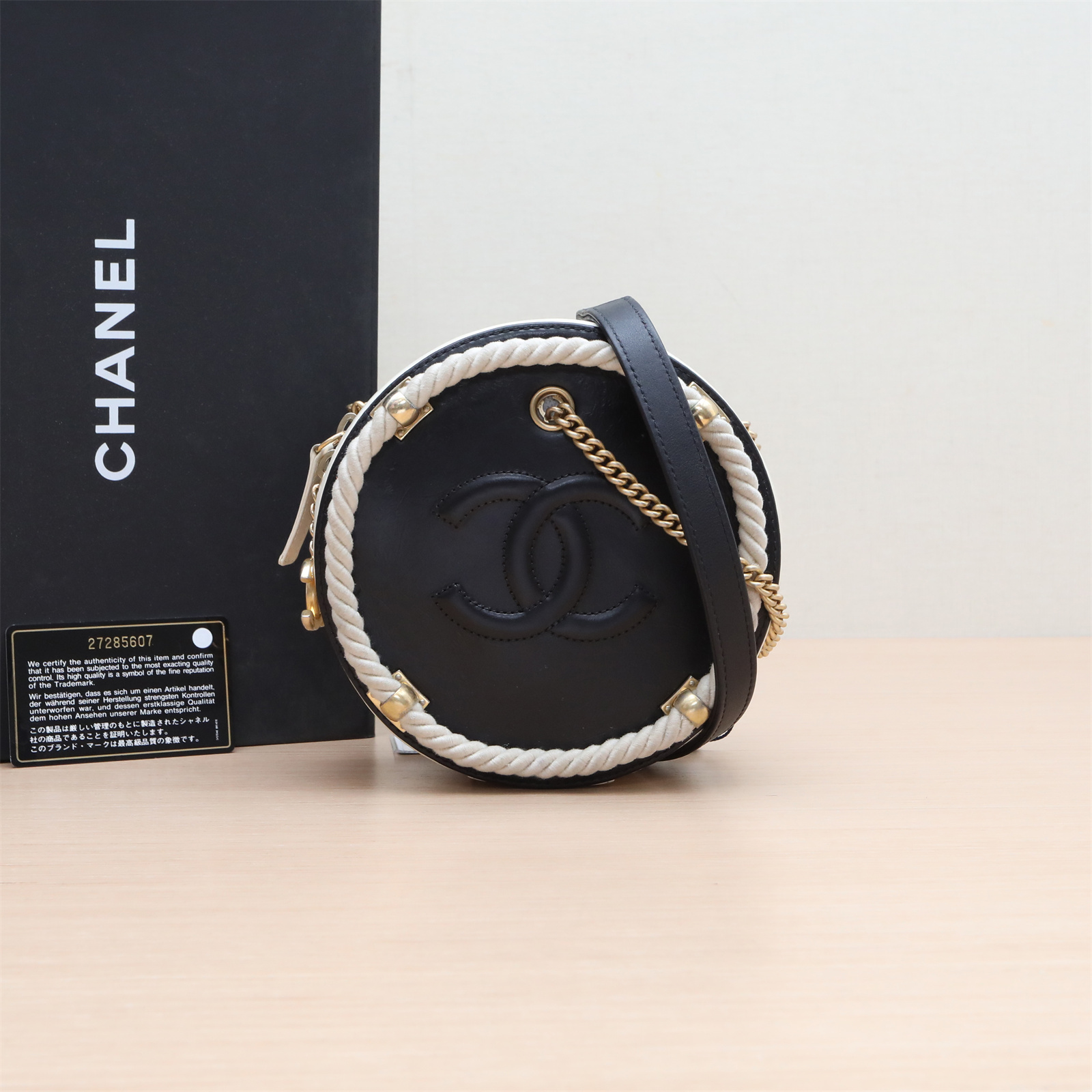 95新 Chanel/香奈儿 【活动】斜挎包圆饼包 缆绳边27开 P244482519