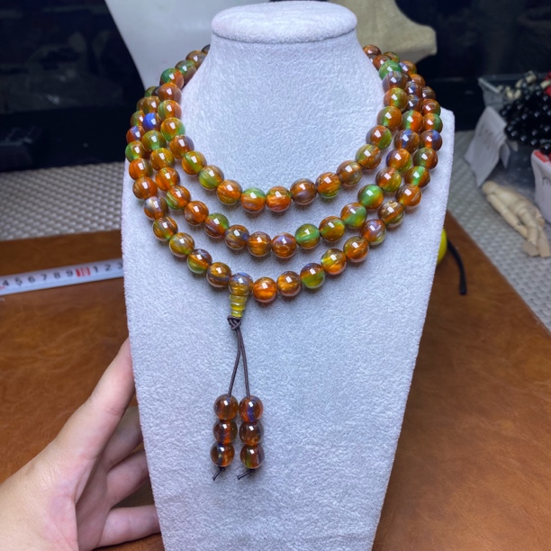 A031A 10mm七彩佛珠(多样性发其一)