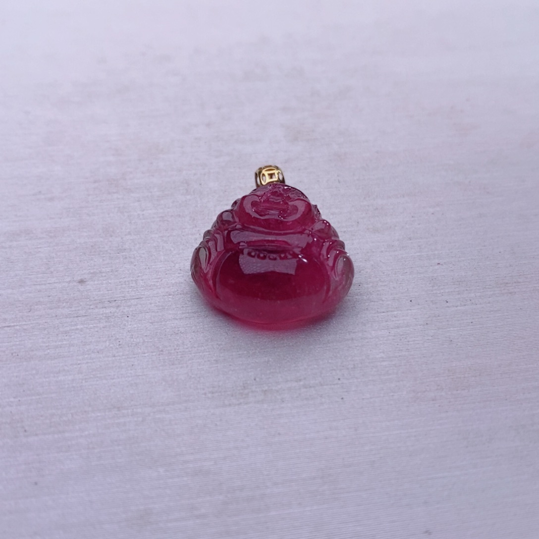 颈饰18K金镶嵌碧玺碧玺A吊坠