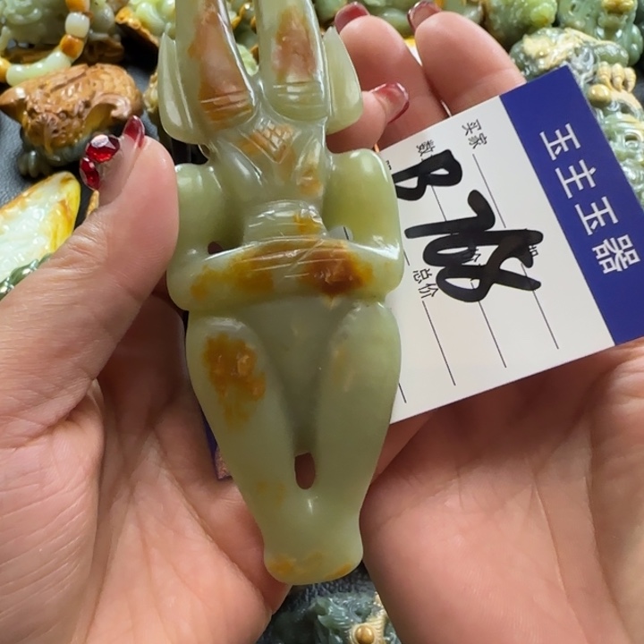 和田玉手把未镶嵌罗***者