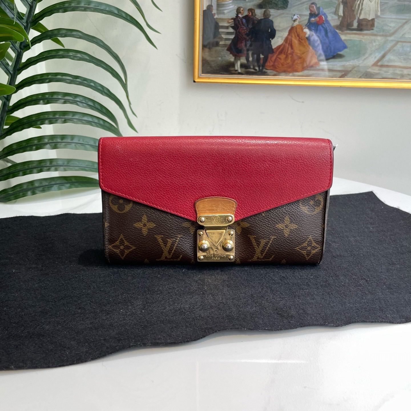 95新 LouisVuitton/路易威登 御古屋/76955/翻盖钱包 14年
