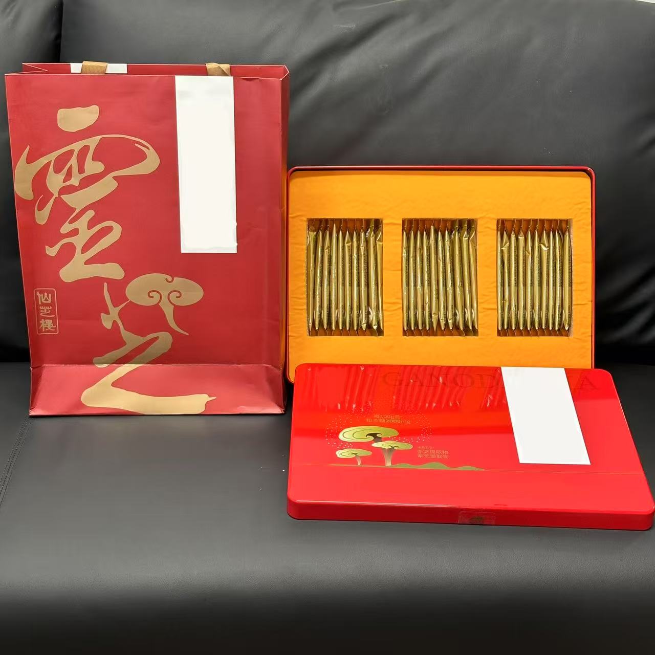 礼盒装灵芝颗粒粉冲泡饮品食品