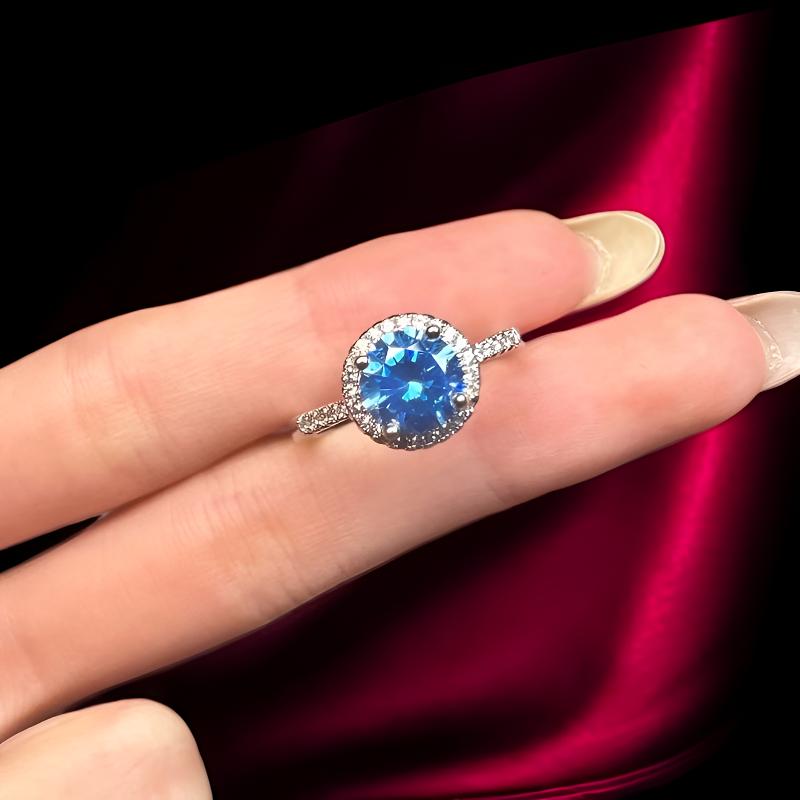  瑾萱高订名饰262-轻奢幻海蓝精切合金戒指