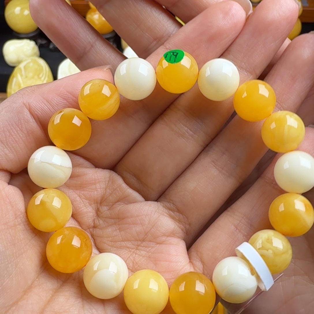 琥珀未镶嵌颈饰纯天然琥珀蜜蜡无优化