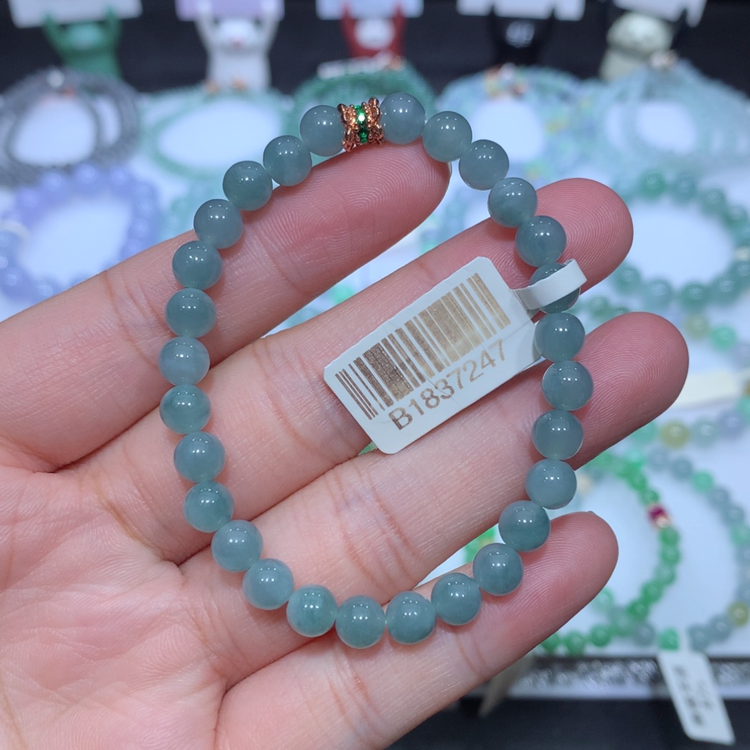 翡翠未镶嵌手串天然